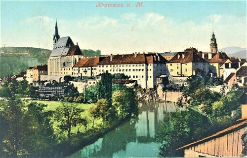Historische Postkarte Böhmisch Krumau