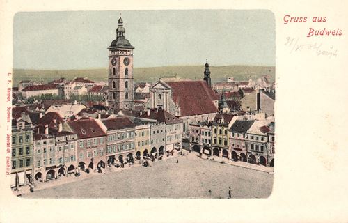 Historische Postkarte Budweis